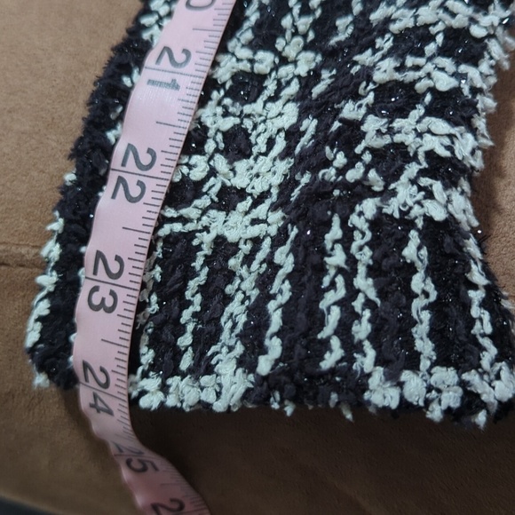 ing Women's Lined Metallic Thread Plaid Cropped Jacket w/Front Zipper Size Large - Picture 12 of 13